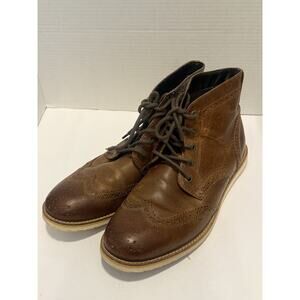 Boardwalk 225 Leather Boots Mens Size 13 Wingtip Brogue Casual Lace Up Dress Sho
